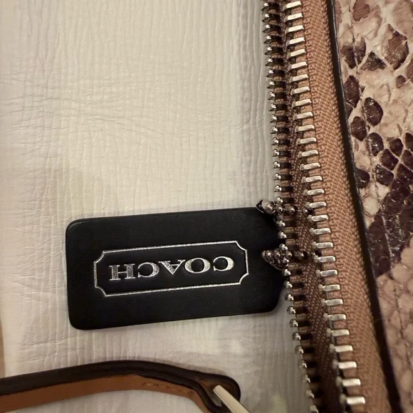 Exotic Coach embossed leather Python Snake Clutch A1493-30463.